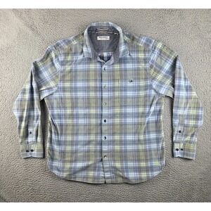 Tommy Bahama Corduroy Shirt Mens XL Pastel Plaid Coastline Cord Soft Comfort
